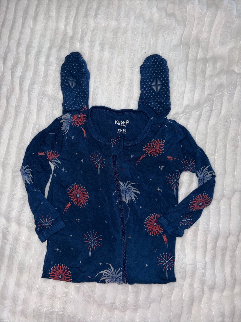 Kyte Baby Zipper Footie - Fireworks